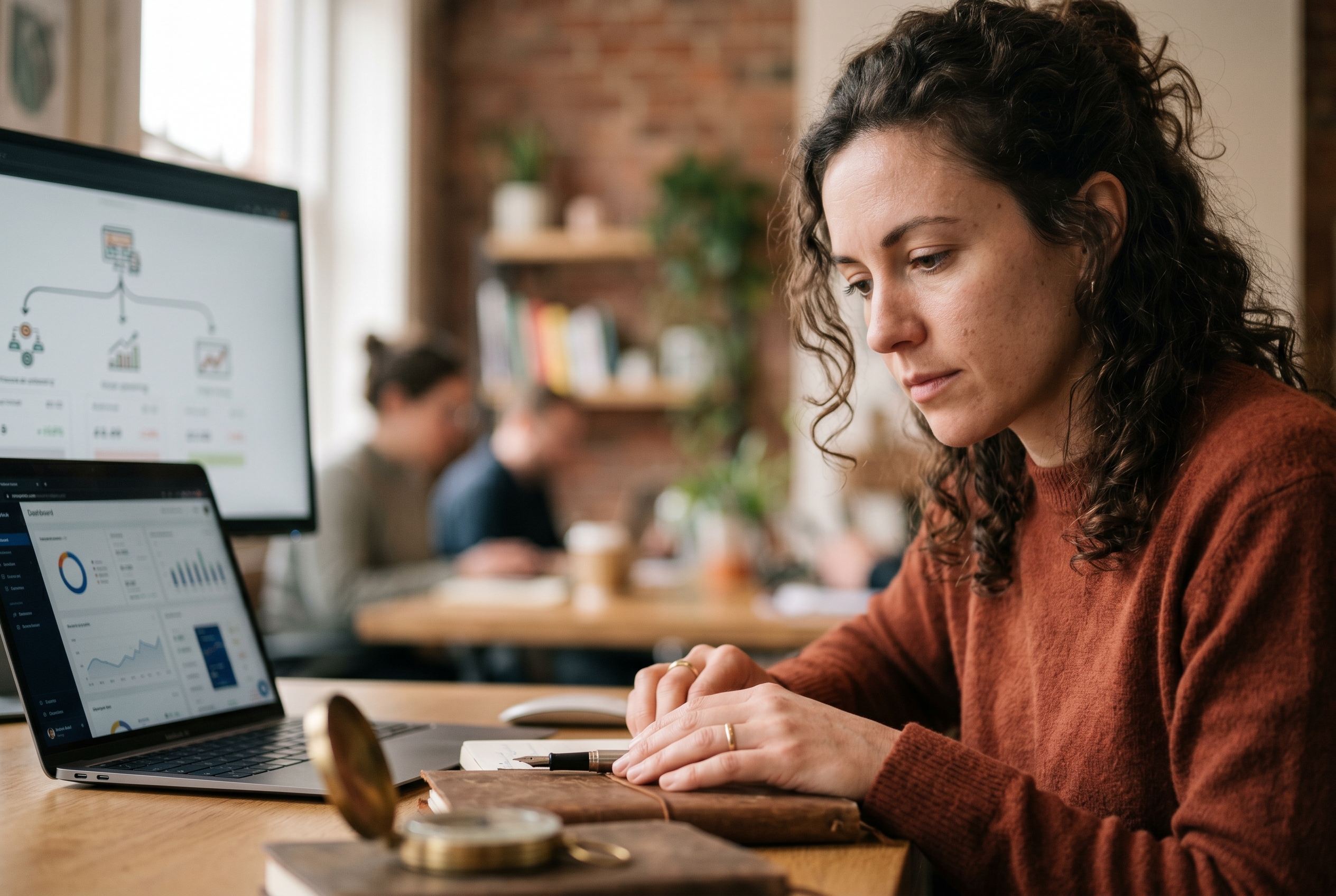 Business owner at a crossroads choosing between multiple e-commerce platform paths with different price tags